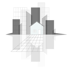 Fototapeta premium Architektur Gitter