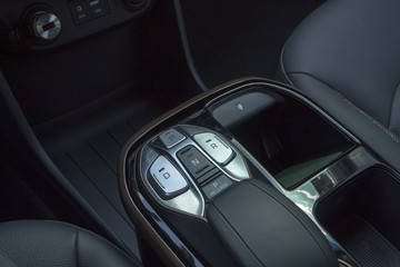 Fototapeta na wymiar button transmission on the modern car