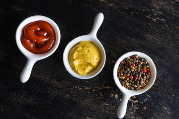 Sauces in a bowls