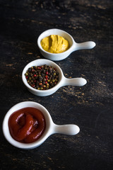 Sauces in a bowls