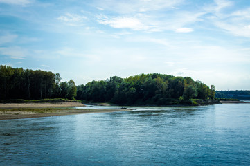 Fototapeta na wymiar Panoramic view of the Danube Valley, border between Austria and Germany