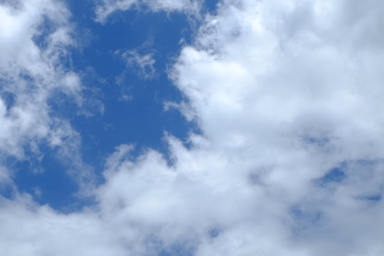 Beautiful White Cloud with Blue Sky Background.