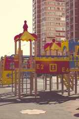 Colorful playground equipment