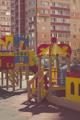 Colorful playground equipment