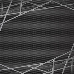  Black metal grill Abstract background vector illustration.
