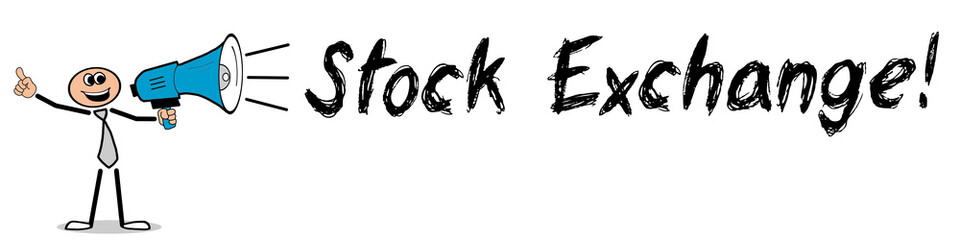 Stock Exchange! / Mann mit Megafon