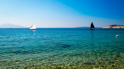 Fototapeta premium regatta in a bay in Croatia