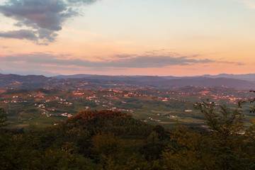 sunset at the village