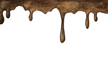 Melted chocolate abstract. Decoration background. Watercolor drawing. 