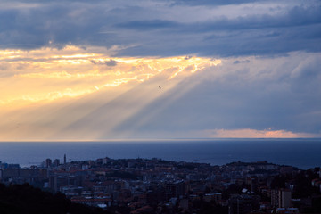 Obraz premium storm over the city of Trieste
