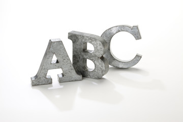 ABC/金属製の文字