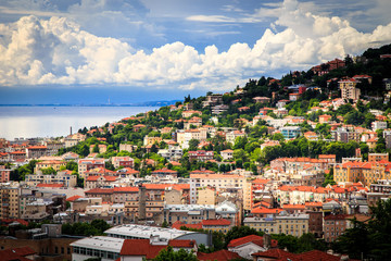 storm over the city of Trieste