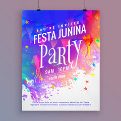festa junina party flyer template design