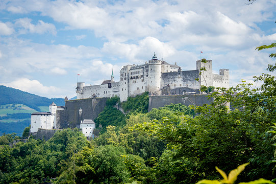 Old town of Salzburg, Austria on a day in summer