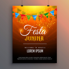 festa junina flyer invitation background design