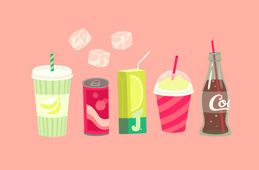 Summer party isolated objects. Vector illustration