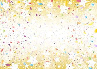 紙吹雪　花火　星　背景