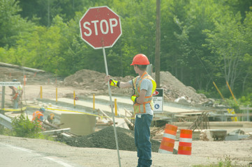 Road Construction Traffic Controller © Adwo