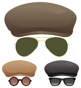 Flat cap sunglasses
