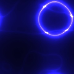 Blue electricity circle round ring glowing modern background