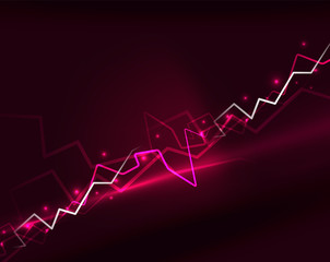 Neon lightning vector background