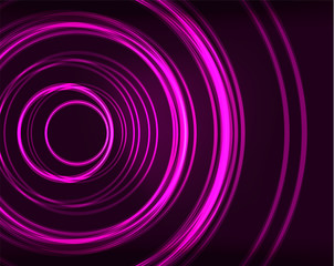 Neon circles abstract background