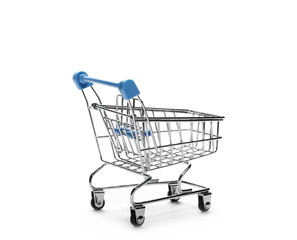 Shopping cart isolated on white background