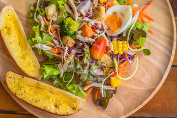 fresh vegetable salad. Healthy diet food concept. On a light background, 