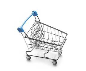 Shopping cart isolated on white background