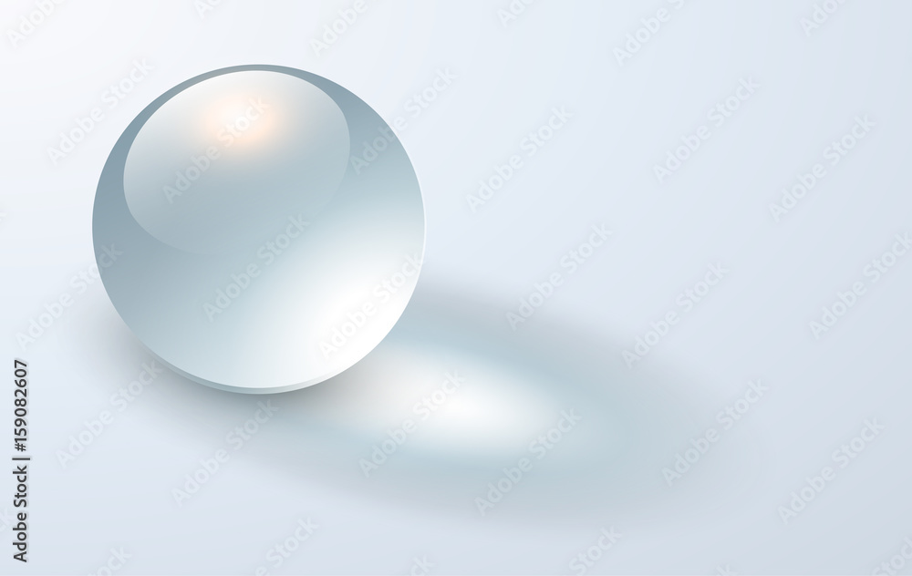 Poster background with transparent sphere