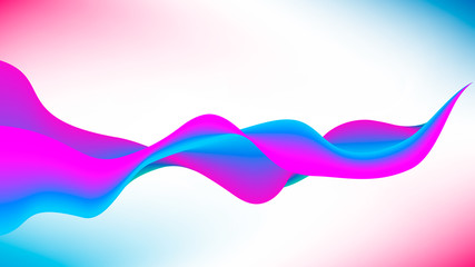 Abstract vector background, blue and violet waved lines