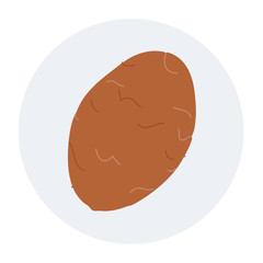 Ellipsoidal falafel сutlet, vector sign