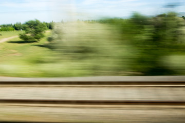 Nature in motion from the train window