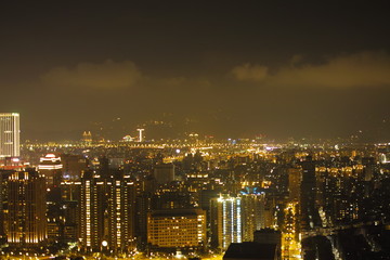 night view of taipei 