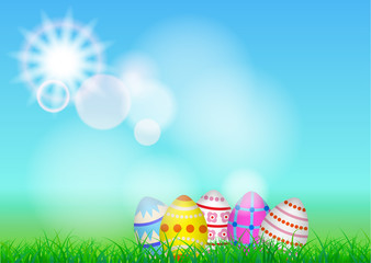 Vector illustration seamless pattern with stylized deer.