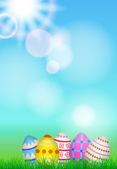 Vector illustration seamless pattern with stylized deer.