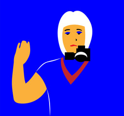 photographer woman taking photo