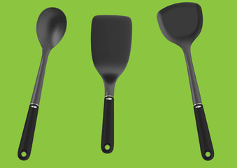 vector set of realistic images of kitchen tools