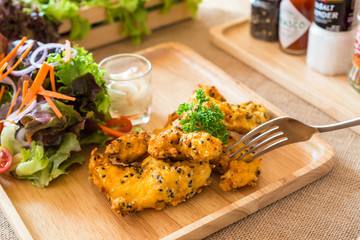 Deep fried chicken fillet