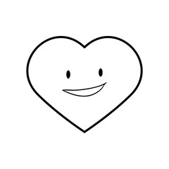 Heart funny cartoon icon vector illustration graphic design