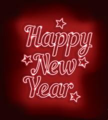 Vector illustration New year poster.