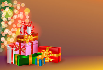 Vector illustration Christmas and New year poster.