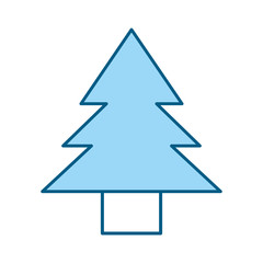 cute blue tree cartoon vector graphic design