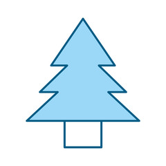 cute blue tree cartoon vector graphic design