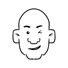 Guy face cartoon icon vector illustration graphic design