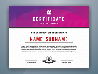 Fototapeta premium Multipurpose Modern Professional Certificate Template Design for Print. Vector illustration.