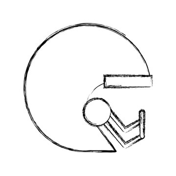 cute sketch draw football helmet cartoon vector graphic design