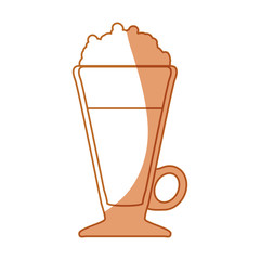 Delicious cold coffee icon vector illustration graphic design