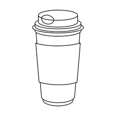 coffee drink icon over white background vector illustration