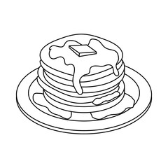 pancakes icon over white background vector illustration
